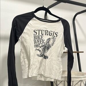 Black and White Sturgis Bike Week 1997 Long Sleeve Shirt